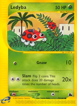 Ledyba card from Skyridge, number 73/144