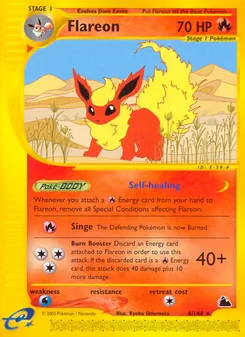 Flareon card from Skyridge, number 8/144