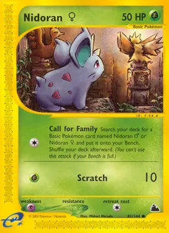 Nidoran ♀ card from Skyridge, number 81/144