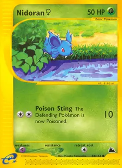 Nidoran ♀ card from Skyridge, number 82/144