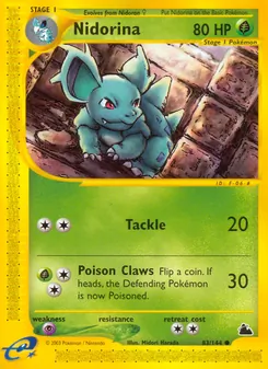Nidorina card from Skyridge, number 83/144