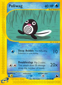 Poliwag card from Skyridge, number 87/144