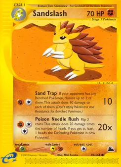 Sandslash card from Skyridge, number 93/144