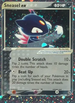 Sneasel ex card from Ruby & Sapphire, number 103/109