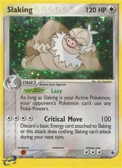Slaking card from Ruby & Sapphire, number 12/109