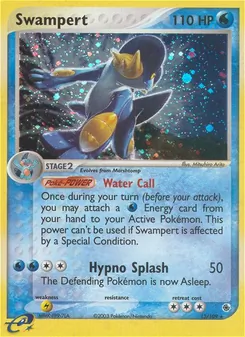 Swampert card from Ruby & Sapphire, number 13/109