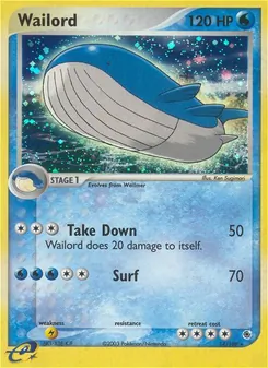 Wailord card from Ruby & Sapphire, number 14/109
