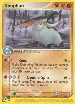 Donphan card from Ruby & Sapphire, number 17/109