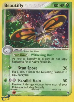 Beautifly card from Ruby & Sapphire, number 2/109