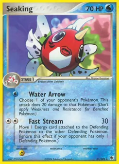 Seaking card from Ruby & Sapphire, number 21/109
