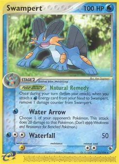 Swampert card from Ruby & Sapphire, number 23/109