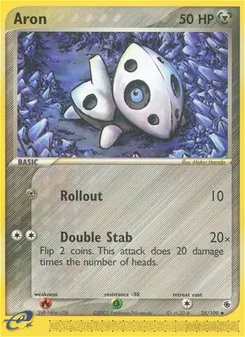 Aron card from Ruby & Sapphire, number 25/109