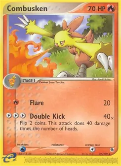 Combusken card from Ruby & Sapphire, number 27/109
