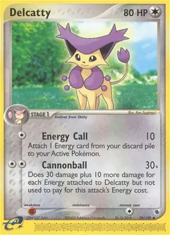 Delcatty card from Ruby & Sapphire, number 29/109