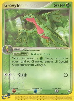 Grovyle card from Ruby & Sapphire, number 32/109