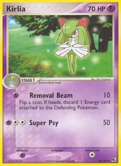 Kirlia card from Ruby & Sapphire, number 34/109