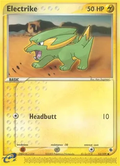 Electrike card from Ruby & Sapphire, number 52/109