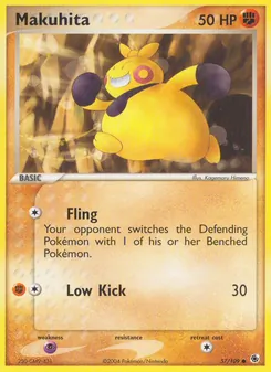 Makuhita card from Ruby & Sapphire, number 57/109