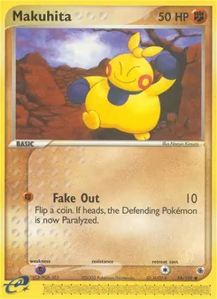 Makuhita card from Ruby & Sapphire, number 58/109