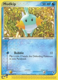 Mudkip card from Ruby & Sapphire, number 59/109