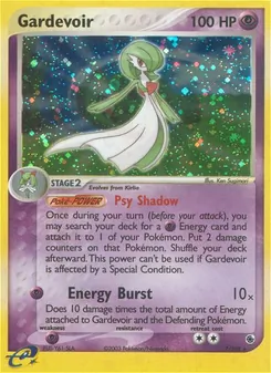 Gardevoir card from Ruby & Sapphire, number 7/109