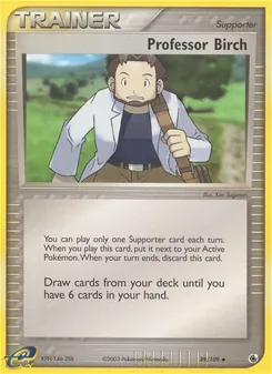 Professor Birch card from Ruby & Sapphire, number 89/109