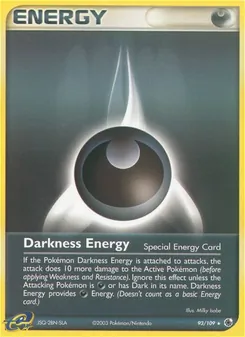 Darkness Energy card from Ruby & Sapphire, number 93/109