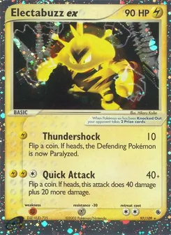 Electabuzz ex card from Ruby & Sapphire, number 97/109
