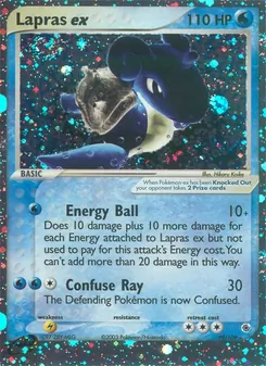 Lapras ex card from Ruby & Sapphire, number 99/109