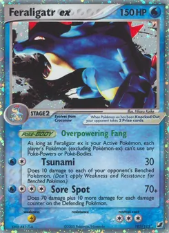 Feraligatr ex card from Unseen Forces, number 103/115