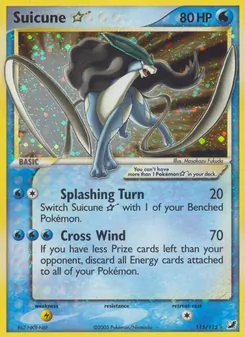 Suicune ☆ card from Unseen Forces, number 115/115