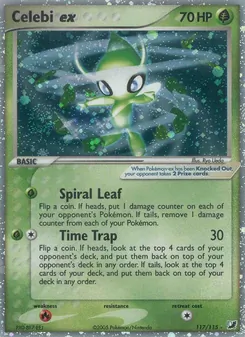 Celebi ex card from Unseen Forces, number 117/115