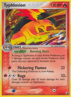 Typhlosion card from Unseen Forces, number 17/115