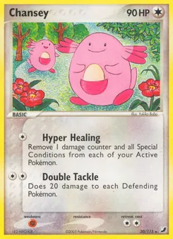 Chansey card from Unseen Forces, number 20/115