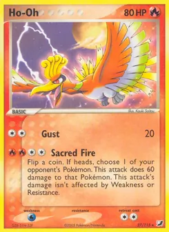 Ho-Oh card from Unseen Forces, number 27/115