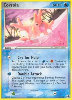 Corsola card from Unseen Forces, number 37/115