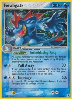 Feraligatr card from Unseen Forces, number 4/115