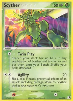 Scyther card from Unseen Forces, number 46/115