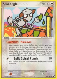 Smeargle card from Unseen Forces, number 48/115
