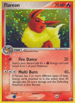 Flareon card from Unseen Forces, number 5/115
