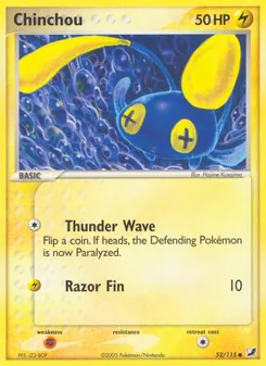 Chinchou card from Unseen Forces, number 52/115