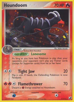 Houndoom card from Unseen Forces, number 7/115