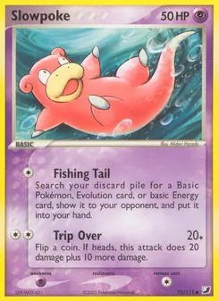 Slowpoke card from Unseen Forces, number 72/115