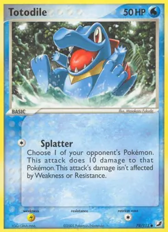 Totodile card from Unseen Forces, number 78/115