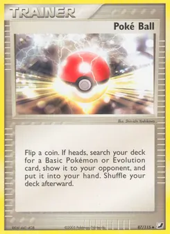 Poké Ball card from Unseen Forces, number 87/115