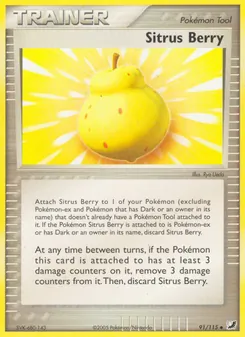 Sitrus Berry card from Unseen Forces, number 91/115