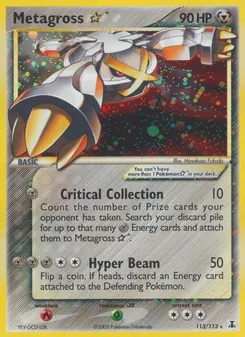 Metagross Star card from Delta Species, number 113/113