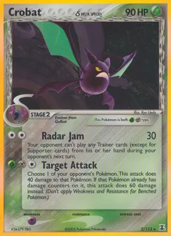 Crobat δ card from Delta Species, number 2/113