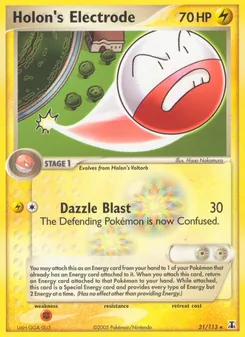 Holon's Electrode card from Delta Species, number 21/113