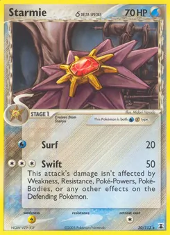 Starmie δ card from Delta Species, number 30/113